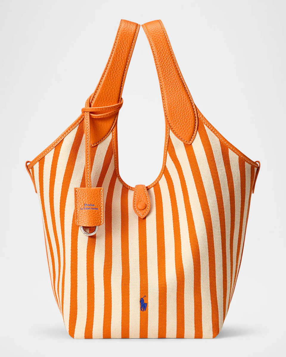 Striped Cotton Canvas Tote Bag